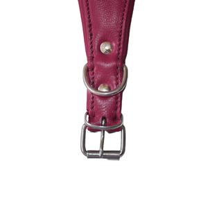 Collar de perro de cuero personalizado de primera calidad, decoración de tachuelas de diamantes de imitación, ajuste ajustable, herrajes de latón plateado, proveedor OEM/ODM, accesorios para mascotas - Product Image 3