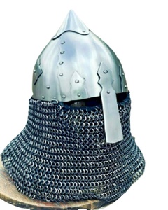 Casque Viking médiéval de calibre 16, casque de chevalier avec Aventail X masse limitée, casque à chaîne fait à la main - Product Image 1
