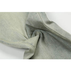 กางเกงยีนส์ทรงตรงคลาสสิกสำหรับใส่ในชีวิตประจำวัน ผ้าเนื้อแข็งแรง ทนทาน กางเกงผู้ชายแบบฟอกสี - Product Image 4