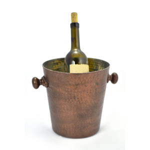 Hermosa Cubitera Redonda de Cobre, Enfriador de Bebidas de Metal Estilo Vintage Hecho a Mano, Enfriador de Vino para Fiestas y Bares - Product Image 3