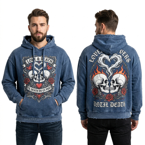 Sudadera con Capucha de Graffiti con Pintura en Aerosol al por Mayor para Hombre, Morada, Tie Dye, Estilo Urbano, Sudadera con Capucha Personalizada con Gráfico de Corazón Roto, Proveedor - Product Image 6