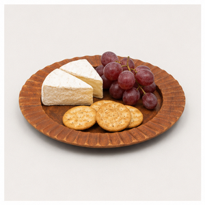 Assiette de Présentation en Bois Faite à la Main, Écologique et Festonnée, pour Hôtels de Luxe, Mariages et Dîners Prestigieux (Vente en Gros) - Product Image 2