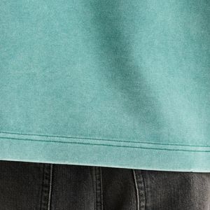 Polo de Manga Corta para Hombre, Corte Holgado, Estilo Lavado, Algodón Premium, Vintage, Casual, para Golf, Fabricante OEM ODM Personalizado - Product Image 6