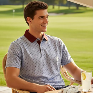 Polo de golf pour homme de haute qualité avec impression par sublimation, logo personnalisé, tissu respirant et confortable - Product Image 6