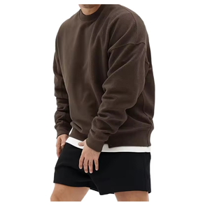 เสื้อสเวตเชิ้ตคอกลมทรงโอเวอร์ไซส์ปักลายตามสั่ง ผ้าฝ้ายผสมเฟรนช์เทอร์รี่สำหรับผู้ชาย สไตล์สตรีทแวร์ลำลอง เหมาะสำหรับฤดูหนาว - Product Image 3