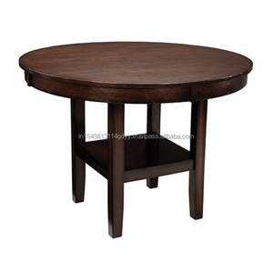 Table à manger élégante 4 places en bois massif de qualité supérieure à hauteur de comptoir pour hôtels et maison ferme entrepôt - Product Image 3