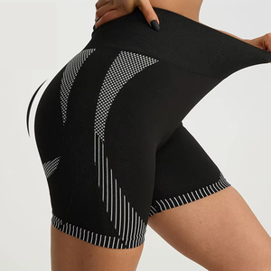 Nuevo Producto Personalizable: Pantalones Cortos Deportivos de Cintura Alta Elástica para Mujer, con Transferencia de Calor, para Ciclismo, OEM, Marca Propia, Logotipo del Cliente - Product Image 2