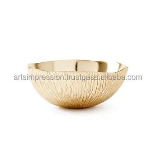 Embossed Design Brass Bowl Table Decor friendly Noodle Soup salad Bowl 12 16 26 Custom Design logo indoor outdoor product