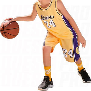 Maillot et short de basket-ball pour hommes avec logo et style personnalisés, jaune, haute qualité, ensemble uniforme de basket-ball à porter d'un seul côté - Product Image 2