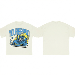 เสื้อยืดผู้ชายเรียบง่าย 240 GSM ผ้าฝ้ายพรีเมียม สีพื้น ทรงปกติ รับสกรีนลายตามสั่ง OEM ODM ZAINI กันยับ แขนสั้น - Product Image 1