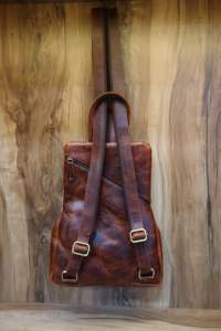 Bolso de Piel Auténtica para el Pecho, Unisex, Estilo Vintage, Bandolera de Piel de Vaca, Bolso Cruzado, de Viaje, Casual, Multifuncional - Product Image 3