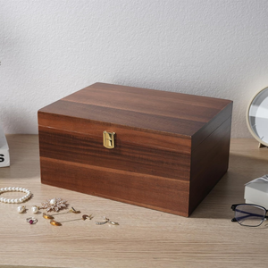 Rustic Natural Wooden Storage <b>Box</b> Organizer Large Wooden <b>Keepsake</b> <b>Box</b> Wholesale Price from Vietnam Factory - Product Image 5