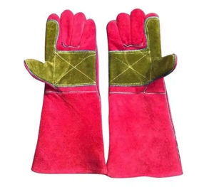 Gants de soudage en cuir de vachette isolés et renforcés, avec pouce et paume renforcés, sécurité industrielle, anti-coupure, certifiés CE - Product Image 4