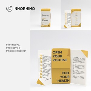 Custom Tuck-in Folding Carton Extended Panel Paperboard Box with Flip-Tab & Window for Premium <b>Supplement</b> Packaging - Product Image 2