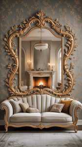 Wholesale INDIAN <b>FABRICS</b> Durable Modern Traditional Stainless Steel Decorative Bathroom Mirror for Living Room Bedroom <b>Wall</b> - Product Image 3