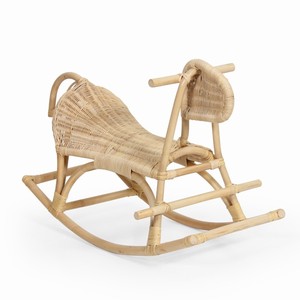 <b>Rocking</b> horses for children rattan animal rocker <b>chair</b> good price wholesale kids ride on horse toy - Product Image 5