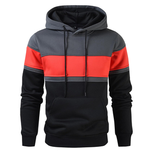 Sweat à capuche décontracté pour homme, coupe classique, en molleton, pour l'hiver, 100% coton respirant, avec poche, noir, rouge, gris, design personnalisé, 300g - Product Image 1