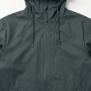 Dark <b>Grey</b> Hooded Long Coat | <b>Waterproof</b> Zip Up Utility <b>Jacket</b> | Oversized Streetwear Rain Trench Coat | Custom OEM Manufacturer - Product Image 5