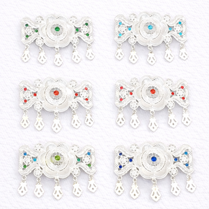 MOLL JEWELLERS - Joyería Vintage Chapada en Oro, Aleación Hecha a Mano, Ecológica, Impermeable, Elegante, con Brillantina, Mini Animales, Borlas y Flores - Product Image 4