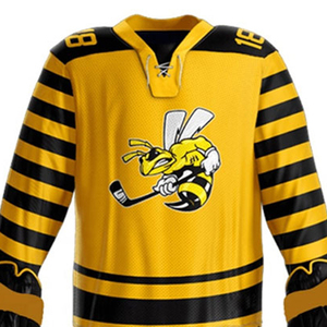 Ensembles d'uniformes de hockey sur glace imprimés de haute qualité, 100% polyester, couleur et logo personnalisés, service OEM, prix de gros - Product Image 4