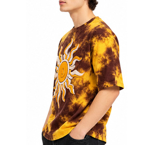 Mens <b>Tie</b> Dye <b>T</b> <b>Shirt</b> 100% Cotton Oversized Fit Crew Neck Decorative Embroidery Casual Streetwear Custom Wholesale Trade EAZWEARS - Product Image 6