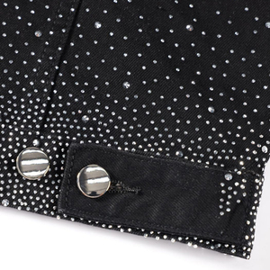 High-Quality Custom-Made Men's Denim <b>Rhinestone</b> <b>Jacket</b> with New Fashion Design Front Logo for Winter at Wholesale Price Haus Ind - Product Image 6