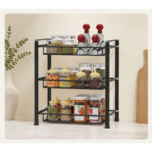 Estante de Almacenamiento de Hierro para Encimera que Ahorra Espacio, con Elegante Patrón de Espiral, Organizador de Dos Niveles para Despensa, Cocina, Baño y Hogar - Product Image 2