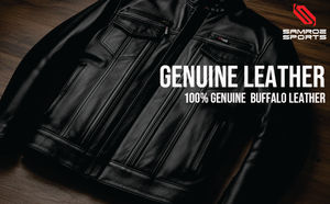 Blouson de moto unisexe en cuir de buffle premium, poches utilitaires, style street cruiser, pour motard, automne/printemps/hiver, respirant - Product Image 4