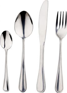 Juego de cubiertos de metal pulido con tenedor, cuchillo y cuchara, ideal para restaurantes, cafeterías, servicios de catering y hoteles. - Product Image 5