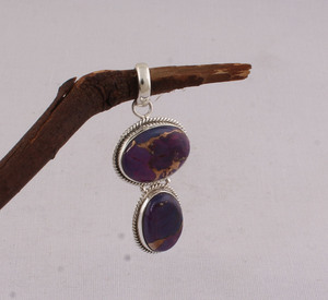 Pendentif en argent sterling 925 avec labradorite violette, vente en gros, pierre précieuse composite naturelle, sertissage clos fait main, bijoux en argent - Product Image 3
