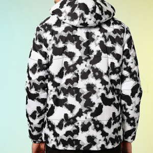OEM Custom Men Plus Size Winter Quilted <b>Jacket</b> Waterproof Windbreaker Zipper Hoodie Embroidered Casual Snow Wear puffer hiking - Product Image 5
