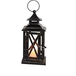 Vente en gros de lanternes à bougies portables écologiques en métal avec finition noire mate, lanternes à bougies pour Noël - Product Image 4