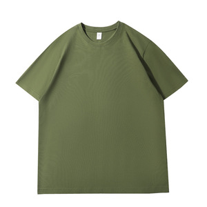 Camiseta Blanca de Cuello Redondo para Hombre, Manga Corta, Estilo Casual, 100% Algodón Jersey, Color Sólido, Antiarrugas, 220g, Básica - Product Image 5