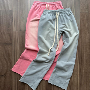 Men's Elastic Waist Drawstring Sweatpants Casual Cotton <b>Spandex</b> <b>Pants</b> Autumn Style Flat Front Side Pockets Breathable Midweight - Product Image 1