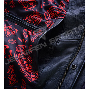 Chaqueta de Cuero para Motocicleta Estilo Vintage Casual de Invierno para Hombre, Talla Grande, Transpirable, Resistente al Viento, con Forro de Bandana - Product Image 4