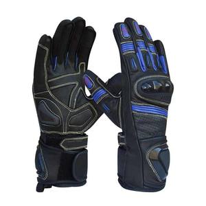 Gants de moto en cuir, de protection, de course, unisexes, à doigts entiers, imperméables, respirants, avec protection des articulations, en coque souple - Product Image 3