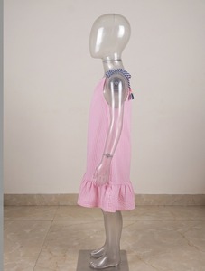 Vestido Casual de Verano para Mujer, Diseño a Rayas, Transpirable, Sin Mangas, con Cuello y Dobladillo - Product Image 4