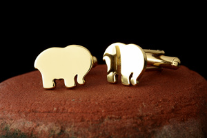 BRASS ELEPHANT CUFFLINK - Product Image 2