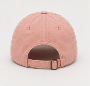 Casquette de baseball brodée en gros, 6 panneaux, non structurée, en coton lavé, haute qualité, style vintage, étoile, profil bas, rose - Product Image 5