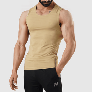 Wholesale Men Solid Color Sleeveless Crew Neck Casual <b>Vest</b> Bodybuilding Workout <b>Stringer</b> Cotton Spandex Wholesale Tank Tops - Product Image 4