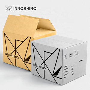 INNORHINO-caja de cartón para teléfono móvil, embalaje corrugado con logotipo de Navidad, color blanco - Product Image 1