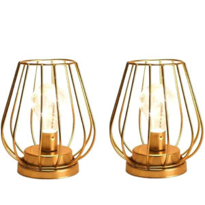 Elegante farol de metal chapado en oro, decorativo, para colgar, portavelas, de calidad superior. - Product Image 4