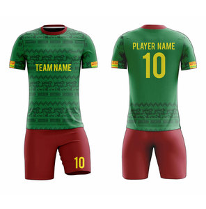 Ensemble de maillot de football imprimé bleu unisexe, manches courtes, polyester respirant, anti-UV, coupe athlétique, hiver, toutes saisons - Product Image 1