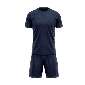 Classic Navy Blue Soccer Uniform Minimalist Football Jersey Set Performance Training Wear Men Sportswear Teamwear - Product Image 1