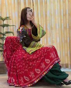 Wholesale Prices Latest Designs Afghani <b>Dress</b> Women Afghan Kuchi Embroidery <b>Dress</b> O-Neck Long Sleeves Casual <b>Dresses</b> Knee-Length - Product Image 3