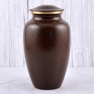 Urne funéraire pour adultes en laiton noir et or moucheté avec finition mate pour cendres humaines, urne commémorative et funéraire - Product Image 6