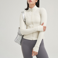 Veste de sport OEM pour femme, collection automne-hiver 2024, à manches longues, pour yoga et fitness, coupe ajustée, grandes tailles, en spandex respirant