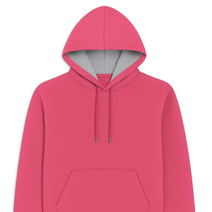 Sweat à capuche classique pour homme en polaire de couleur unie avec cordon de serrage, poche kangourou, séchage rapide, respirant, polyester/coton, article d'hiver - Product Image 1