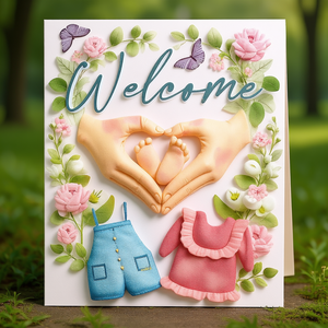 Hand-Heart Babe Cloth Greeting Cards - Product Image 3