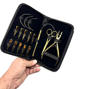 Kit d'outils d'installation d'extensions capillaires Mini Gold – Pince à micro-perles à 3 trous, pinces de sectionnement, aiguille à boucle et étui de rangement - Product Image 6